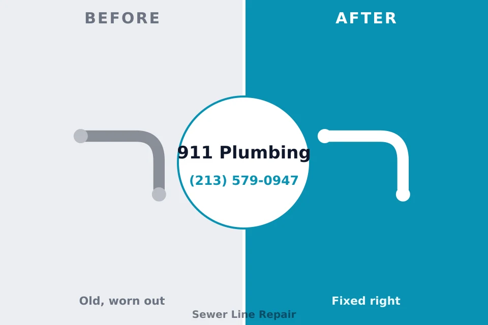 Before and after: plumbing repair Timpson, TX